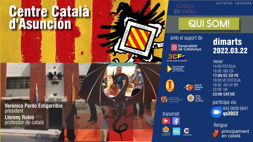 Qui som ! Coneixem el Centre Català d’Asunción (Paraguai) amb en Llorenç Rubió Guillaumet!