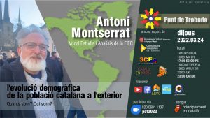 Trobada amb Antoni Montserrat, noves dades demogràfiques de la Catalunya Exterior