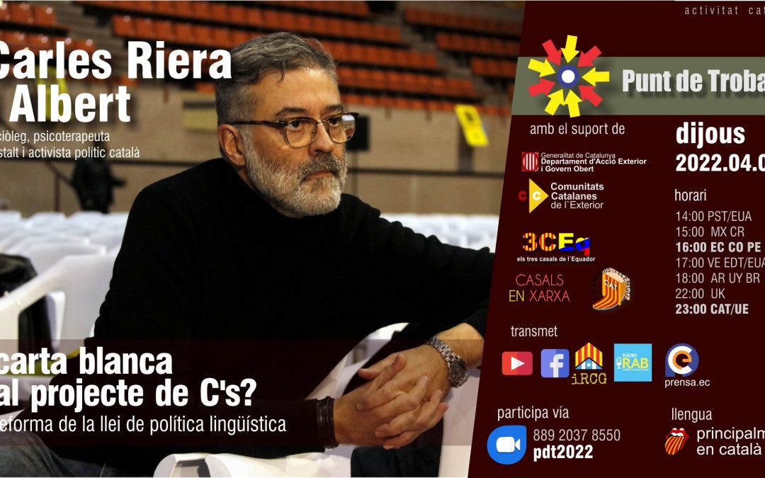 Trobada amb Carles Riera, Diputat del Parlament de Catalunya per la CUP-CC