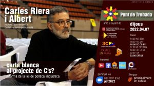Trobada amb Carles Riera, Diputat del Parlament de Catalunya per la CUP-CC