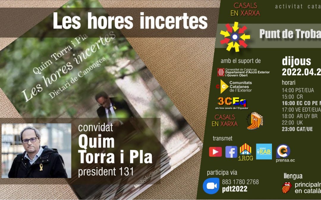 Trobada amb el MH President Quim Torra i Pla