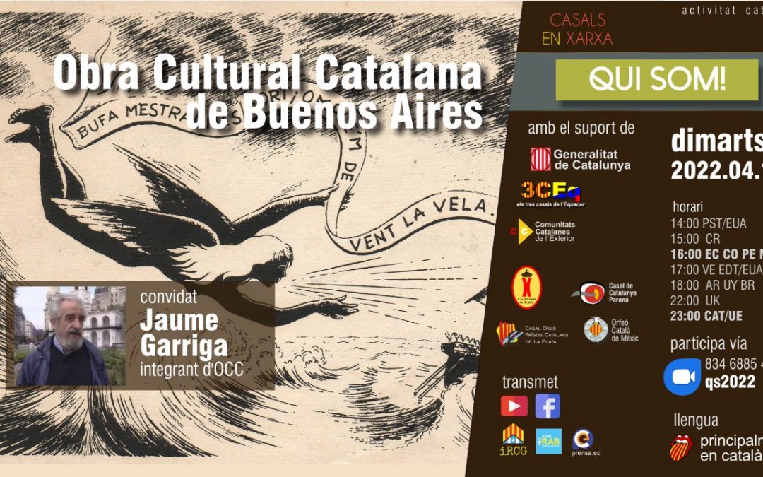 Qui som! Jaume Garriga i l’Obra Cultural Catalana de Buenos Aires