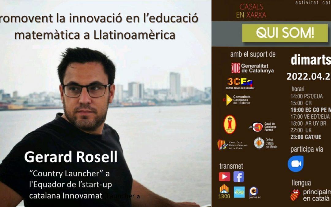 Qui som! Gerard Rosell, “Country Launcher” a l’Equador d’Innovamat