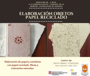 Elaboración objetos papel reciclado - Abril 2022