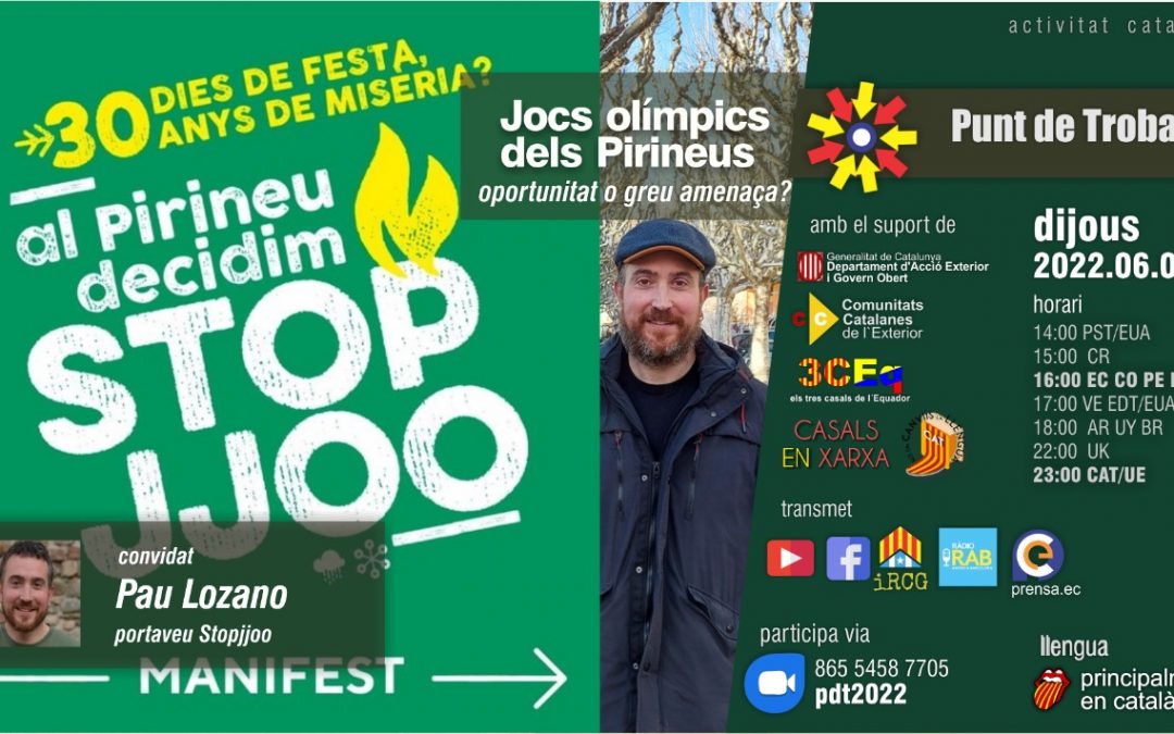 Trobada amb Pau Lozano, de la plataforma STOP JJOO