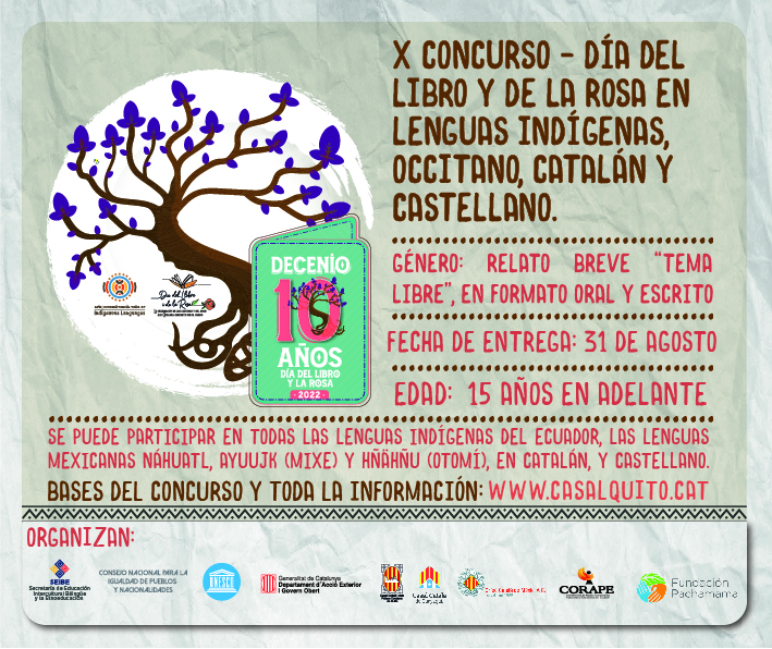 REPROGRAMAT: X Concurso multilingüe Día del Libro y de la Rosa, plazo de entrega de obras