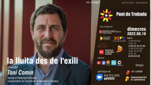 Trobada amb Toni Comín, vicepresident del Consell per la República