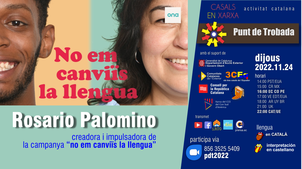 Punt de Trobada – Rosario Palomino –  No em Canvis la Llengua
