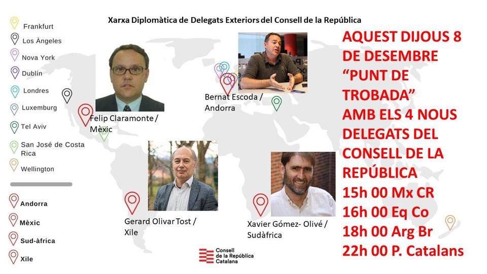 Punt de Trobada amb els 4 nous delegats exteriors del Consell de la República Catalana
