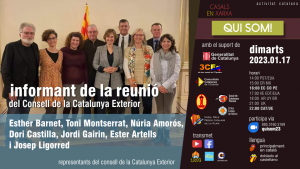 Representants del Consell de la Catalunya Exterior | Informant de la Reunió @ https://us02web.zoom.us/webinar/register/6216738477924/WN_oPZ1GLP_RBqwHKMjC4Kglg