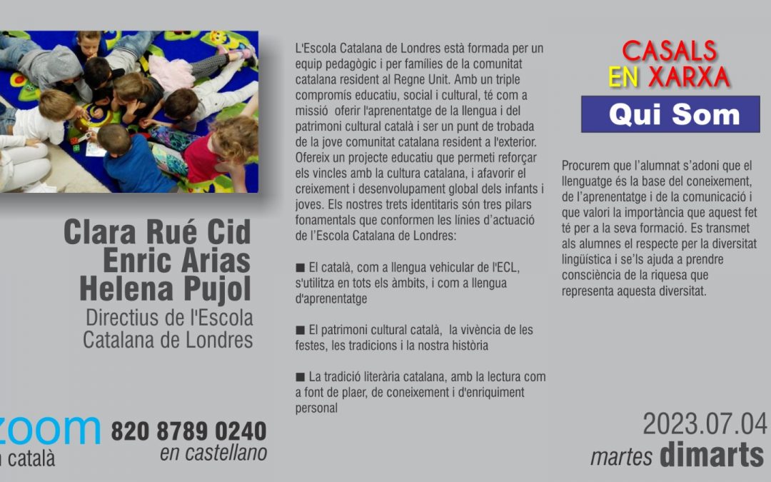 QUI SOM! | Clara Rué Cid, Enric Arias i Helena Pujol | Escola Catalana de Londres