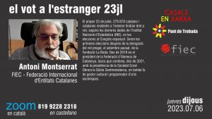 Punt de trobada sobre el vot exterior amb Antoni Montserrat