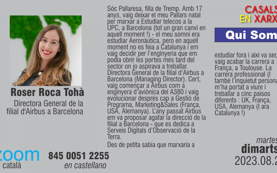 QUI SOM: Roser Roca Tohà – De tornada a Catalunya al cap de 18 anys