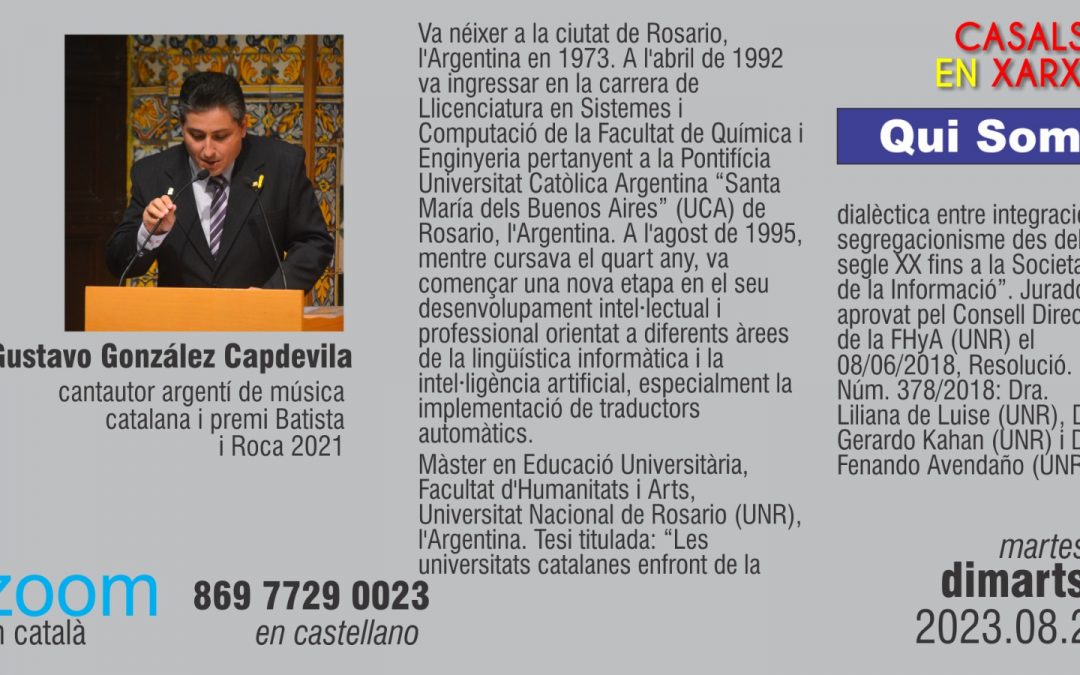 QUISOM!: Gustavo González Capdevila-Joan Barcelonès a l’Argentina