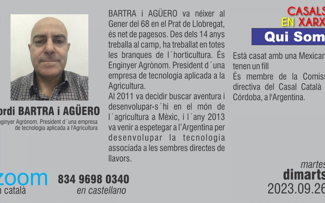 QUI SOM!: Jordi BARTRA i AGÜERO – Agricultura i els Químics
