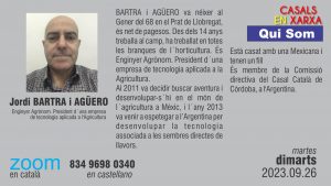 QUI SOM!: Jordi BARTRA i AGÜERO - Agricultura i els Químics