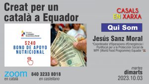 QUI SOM!: Jesús Sanz Moral - Creat per un català: "Bono de Apoyo Nutricional a Equador"