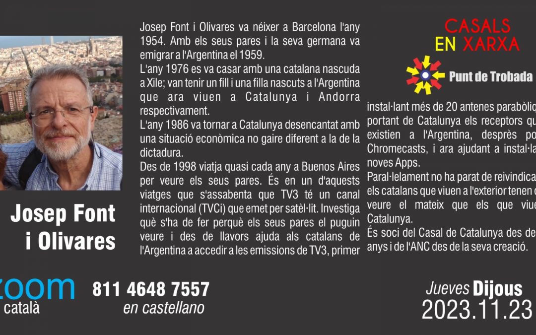 Punt de Trobada: Josep Font i Olivares – De TVCi a 3cat, la Televisió de Catalunya des de la Catalunya exterior