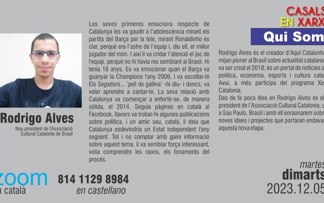 QUI SOM!: Rodrigo Álvez – Nova etapa de l’únic Casal del Brasil