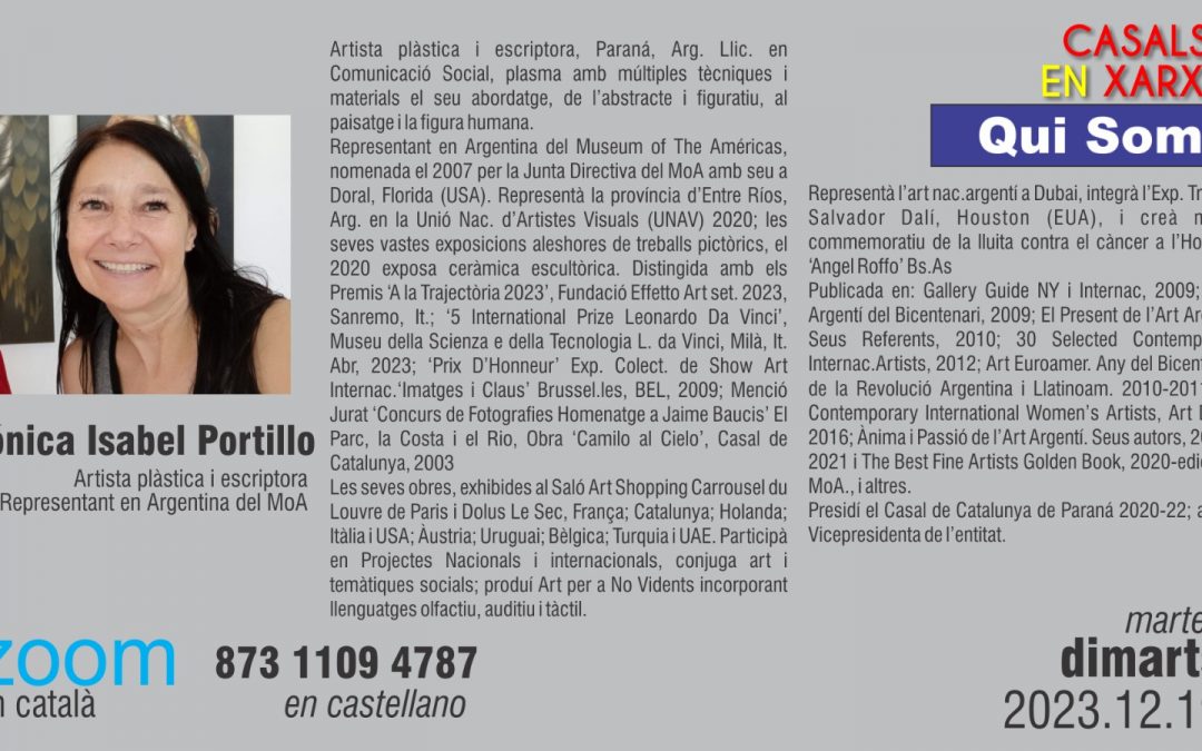 QUI SOM!: Mónica Isabel Portillo – L’art com a vincle social