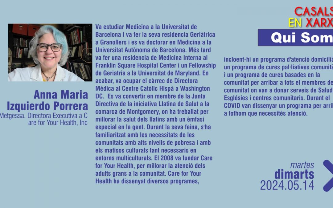QUI SOM: Anna Maria Izquierdo-Porrera – Del Despatx a la Comunitat