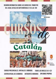 Reunión informativa virtual-presencial sobre los cursos de catalán del 4º trimestre